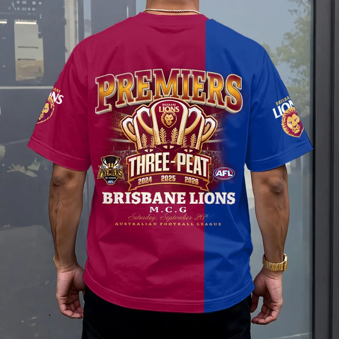 Brisbane Lions 2026 AFL Premiers 3D Apparel – HOATT26738