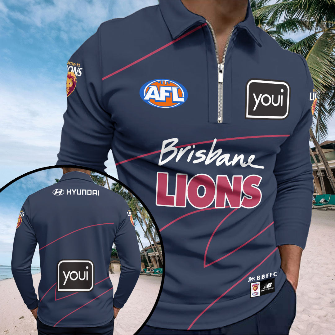 Brisbane Lions 2026 Zip Polo Shirt – HOATT15921