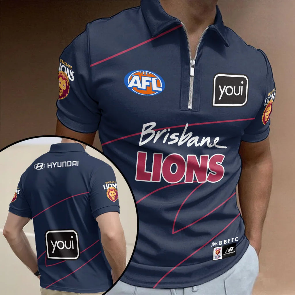 Brisbane Lions 2026 Zip Polo Shirt – HOATT15921
