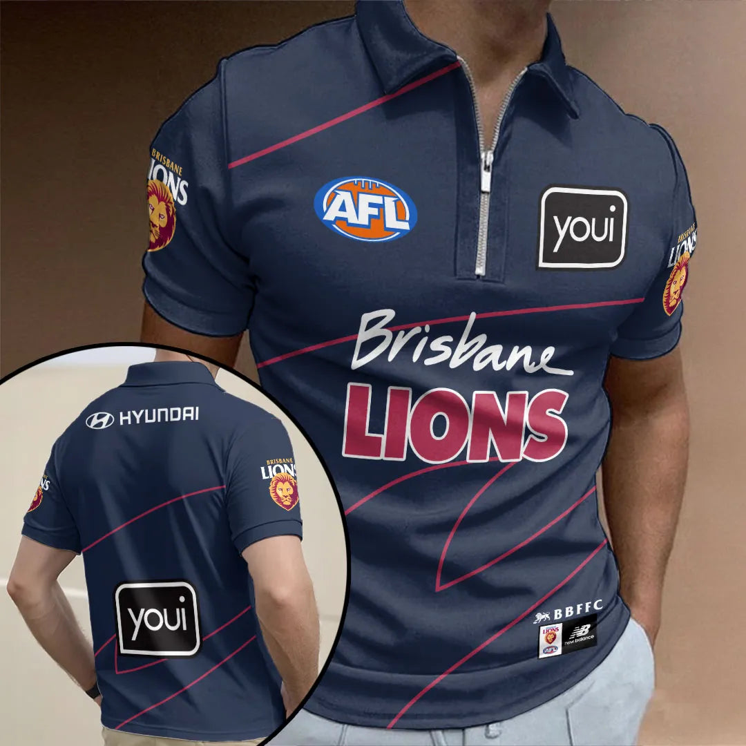 Brisbane Lions 2026 Zip Polo Shirt – HOATT15921