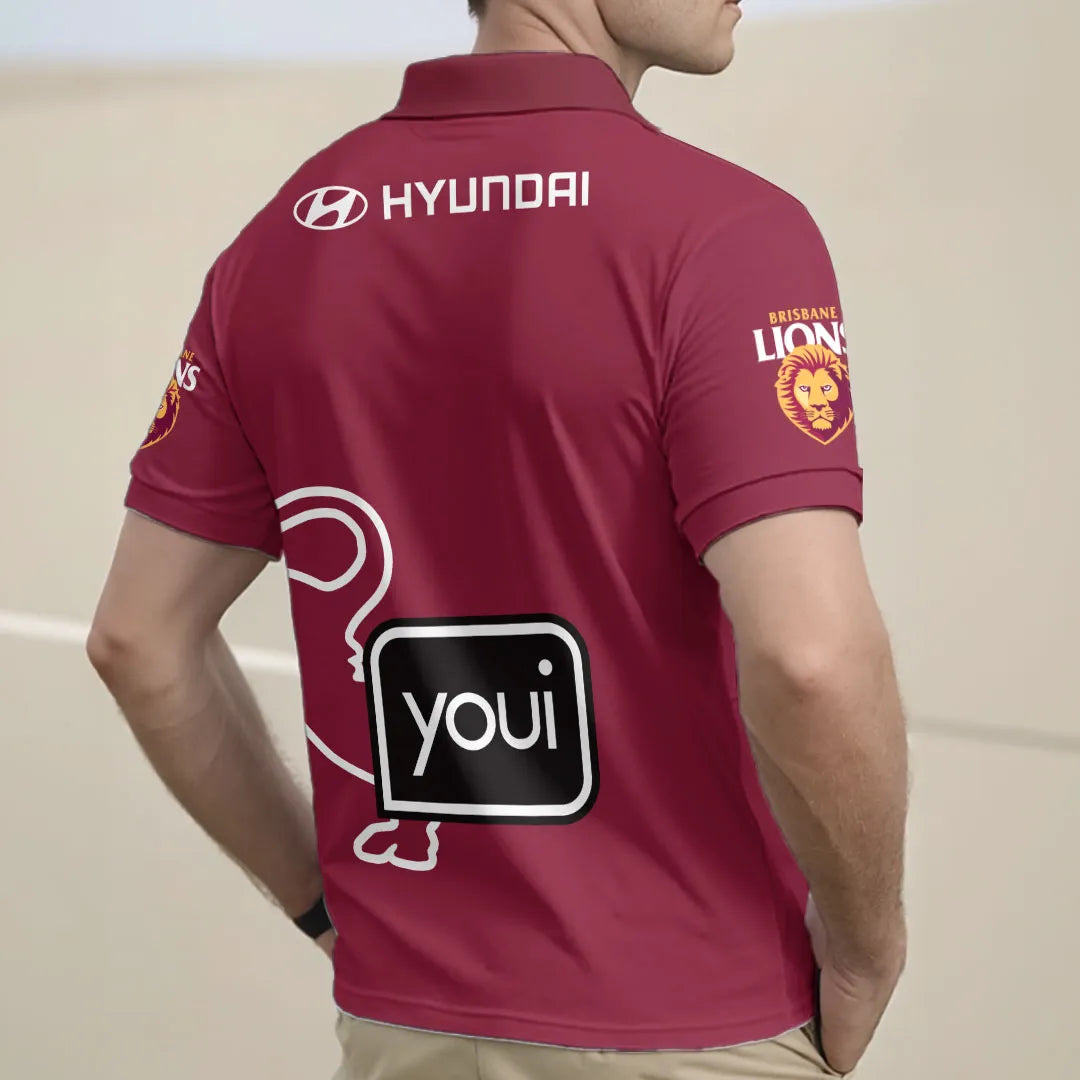 Brisbane Lions 2026 Zip Polo Shirt – HOATT15923
