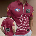 Brisbane Lions 2026 Zip Polo Shirt – HOATT15923