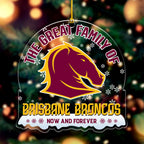 Brisbane Broncos Custom Shape Clear 1-Side Printed Acrylic Ornament – VANDH 3523