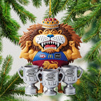 Brisbane Lions Threepeat Premiers Custom Shape 2-side Printed Acrylic Ornament – TMTHU9615