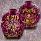 Brisbane Lions Threepeat Premiers 3D Apparel – TMTHU9825