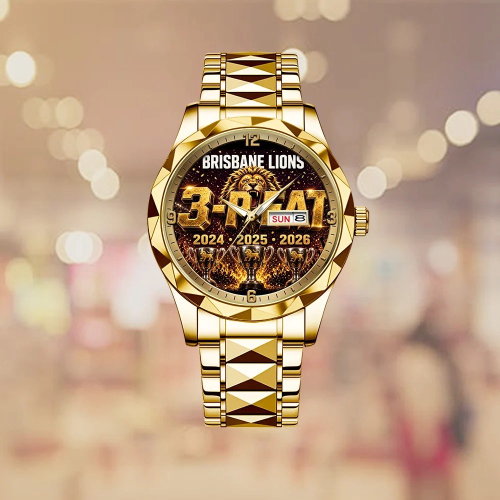 Brisbane Lions Threepeat Premiers Alloy Luxury Quartz Watch – TMTHU10253