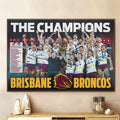 Brisbane Broncos 2025 NRL Premiers Canvas With Inner Frame – HOATT13863