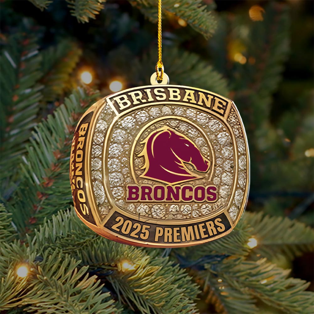 Brisbane Broncos 2025 NRL Premiers Custom Shape 2-Side Printed Acrylic Ornament – HOATT13630