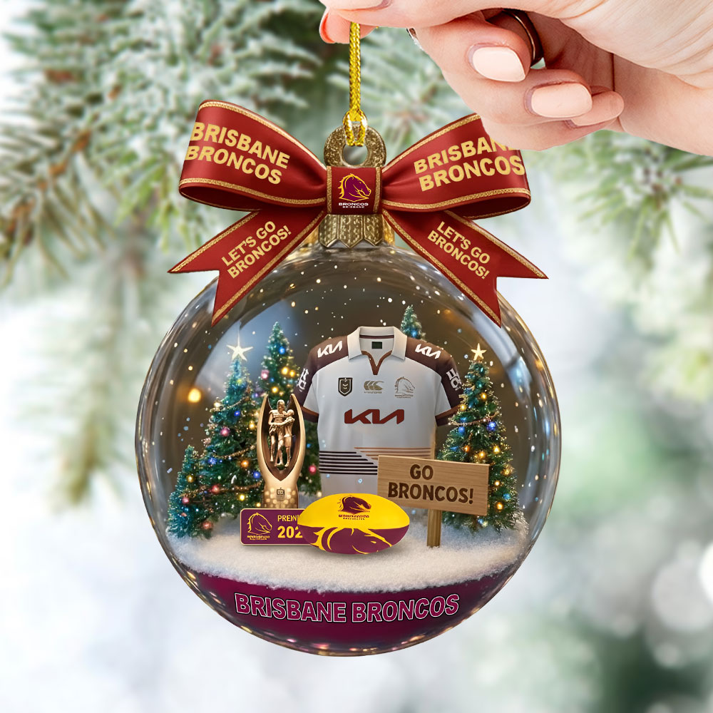 Brisbane Broncos Custom Shape 2-sided Acrylic Ornament – TMTHU2216