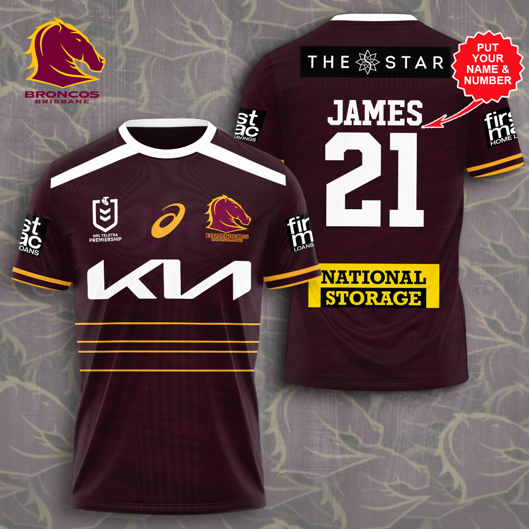 Personalized Brisbane Broncos 3D Apparel – VANDH 3996