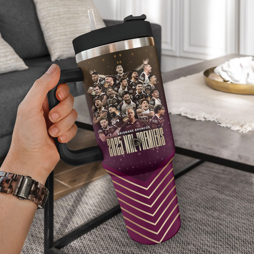 Brisbane Broncos 2025 NRL Premiers 40oz Tumbler – TMTHU2004
