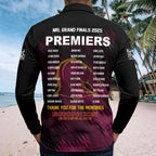 Brisbane Broncos 2025 NRL Premiers Zip Polo Shirt – HOATT15878
