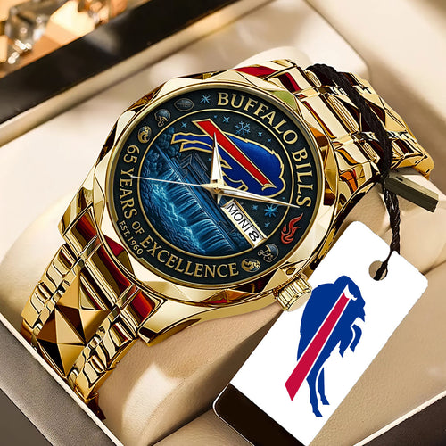 Buffalo Bills 65th Anniversary 2025 Alloy Luxury Quartz Watch – TANTN16088