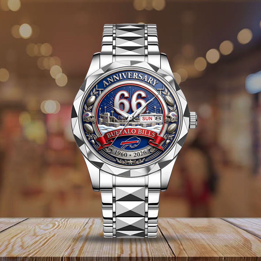 Buffalo Bills 66th Anniversary Alloy Luxury Quartz Watch – MAITM14924