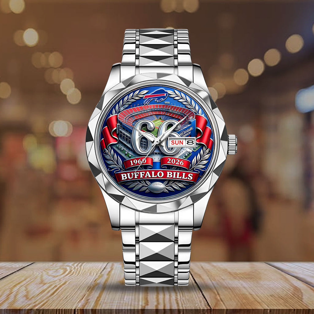 Buffalo Bills 66th Anniversary Alloy Luxury Quartz Watch – MAITM14925