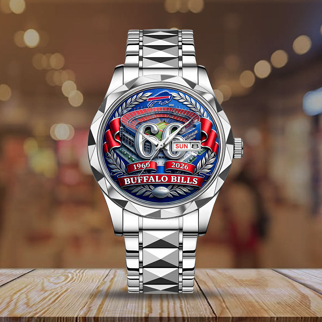 Buffalo Bills 66th Anniversary Alloy Luxury Quartz Watch – MAITM14925