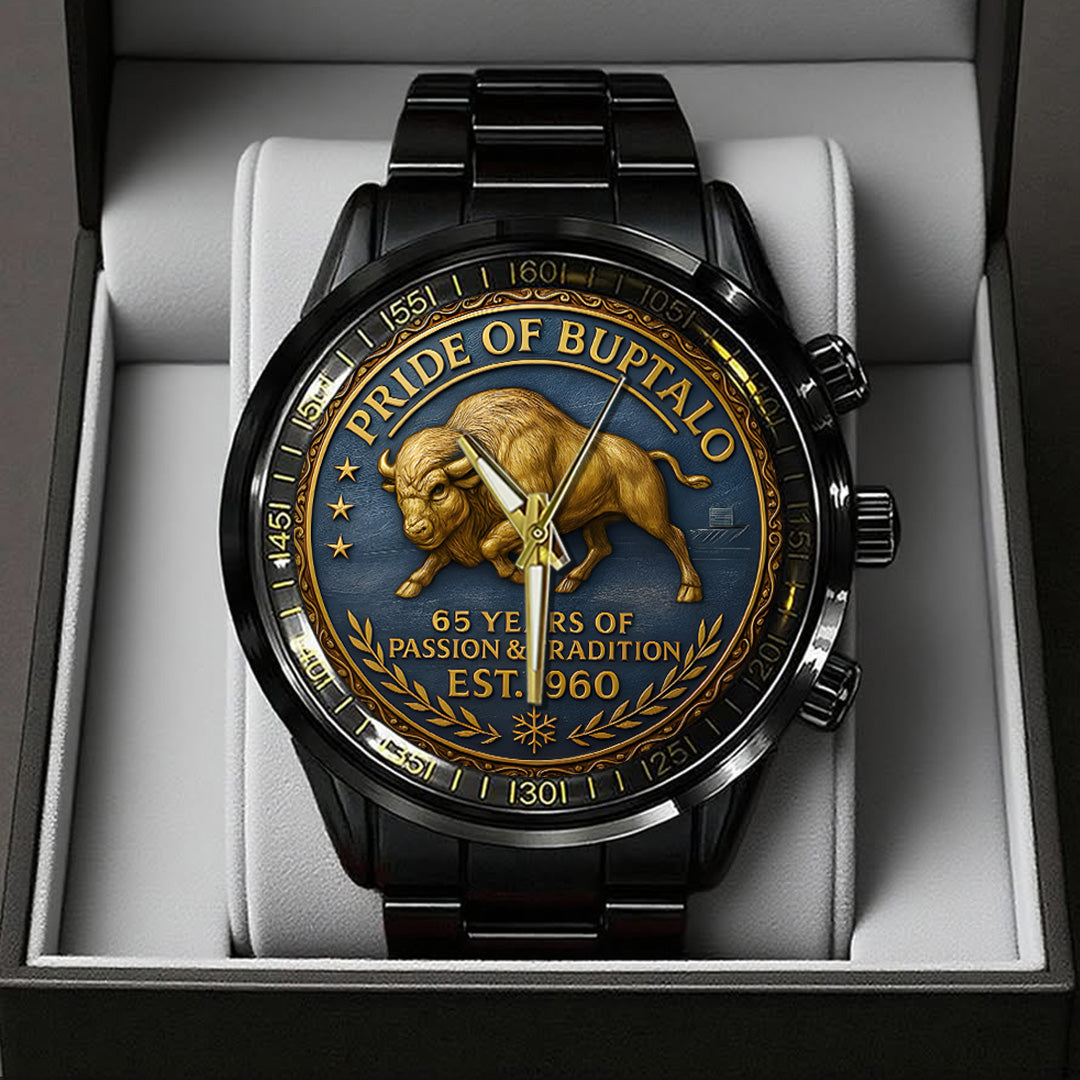 Buffalo Bills Black Stainless Steel Watch – TANTN15992