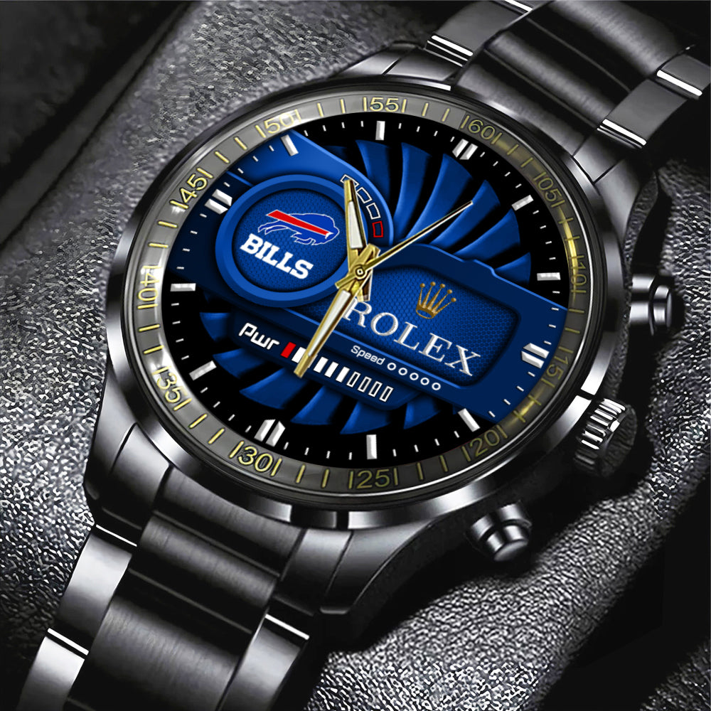 Buffalo Bills x Rolex Black Stainless Steel Watch – MAITM7423