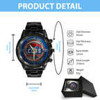 Chicago Cubs Black Stainless Steel Watch – TMTHU1197