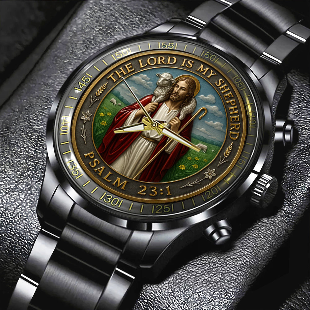 God Is Good Black Stainless Steel Watch – TMTHU1150