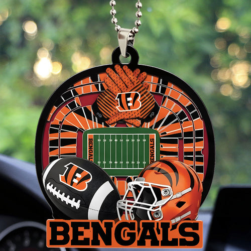 Cincinnati Bengals Custom shape 2-sided Acrylic Car Ornament – TMTHU743