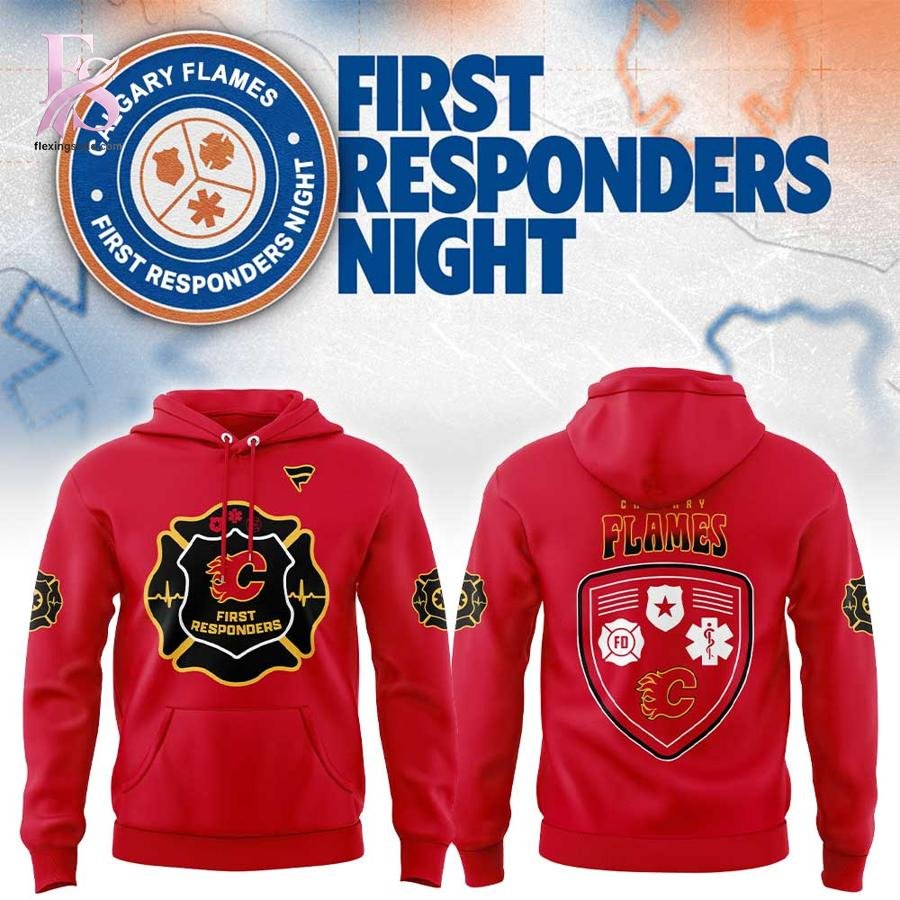Calgary Flames First Responders Night 2026 Red Hoodie