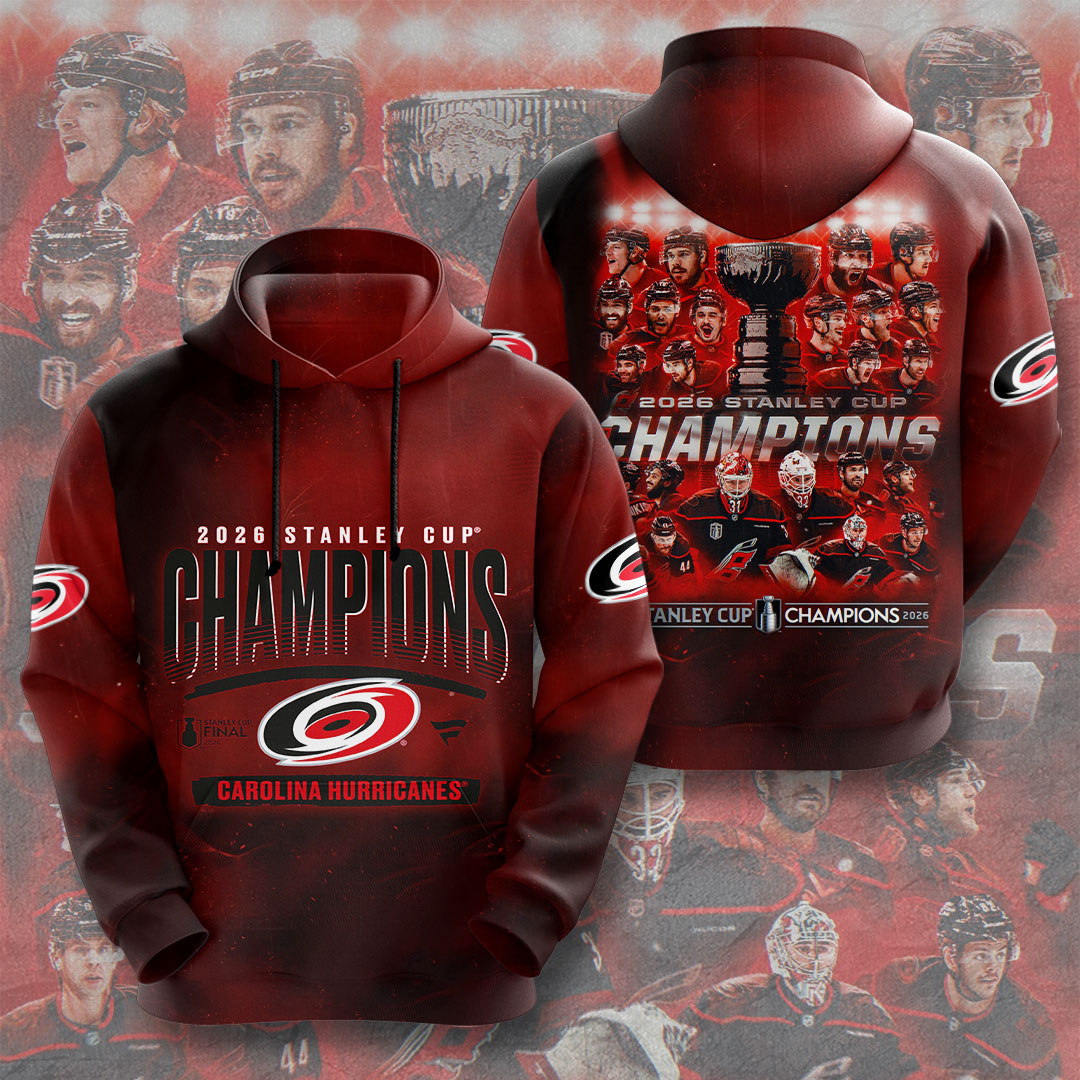 Carolina Hurricanes 2026 Stanley Cup Champions 3D Apparel – TMTHU6821