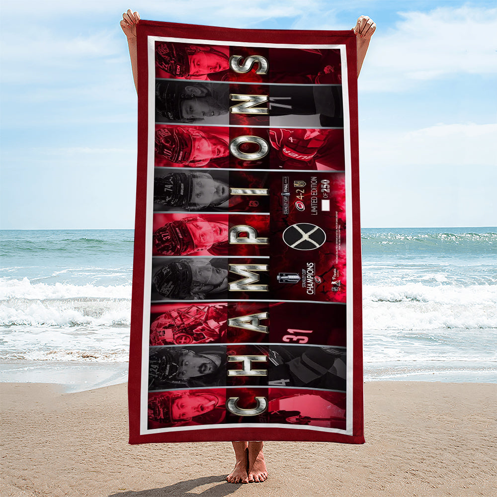 Carolina Hurricanes 2026 Stanley Cup Champions Rectangle Beach Towel – TMTHU6827