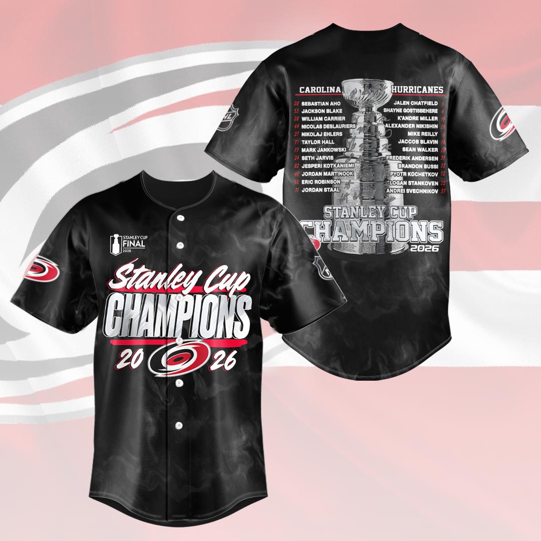 Carolina Hurricanes 2026 Stanley Cup Champions Baseball Jersey – HOATT19235
