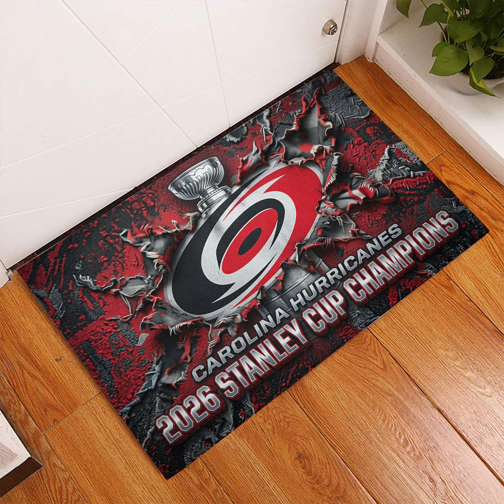 Carolina Hurricanes 2026 Stanley Cup Champions Doormat – TMTHU6958