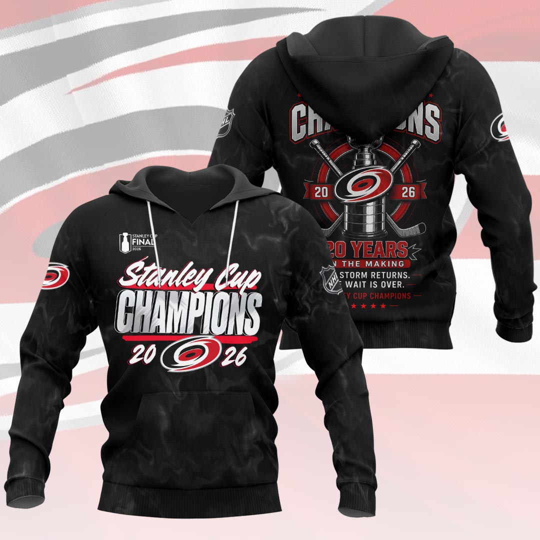 Carolina Hurricanes 2026 Stanley Cup Champions 3D Apparel – HOATT19238
