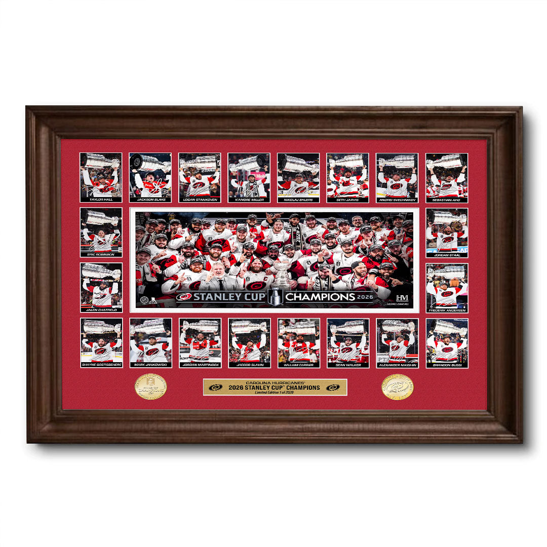 Carolina Hurricanes 2026 Stanley Cup Champions Rectangle Canvas With Inner Frame – TMTHU6824