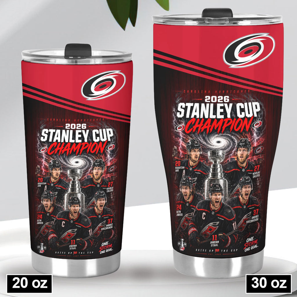 Carolina Hurricanes 2026 Stanley Cup Champions Tumbler Cup – HOATT19076