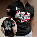 Carolina Hurricanes 2026 Stanley Cup Champions Zip Polo Shirt – HOATT19239