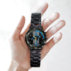 Personalized Carolina Panthers Black Stainless Steel Watch – TANTN16007