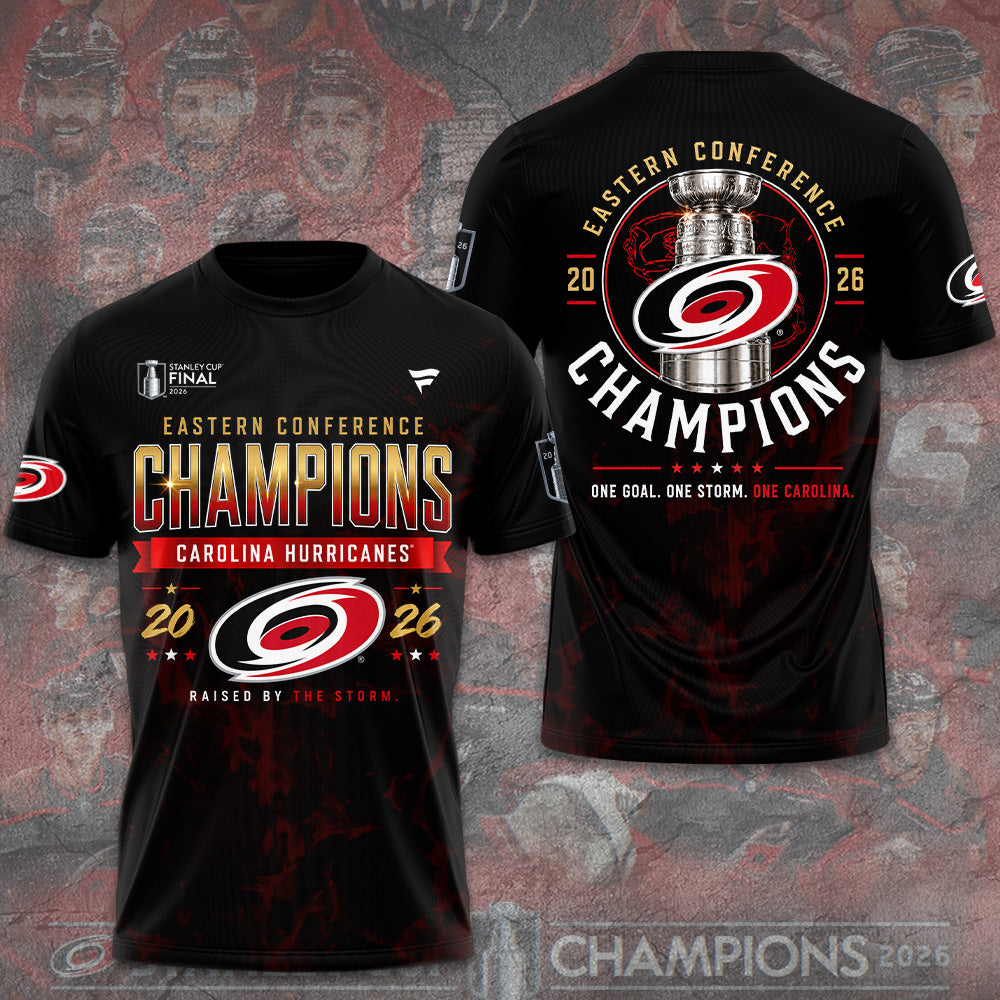 Carolina Hurricanes 2026 Stanley Cup Champions 3D Apparel – GNE7031