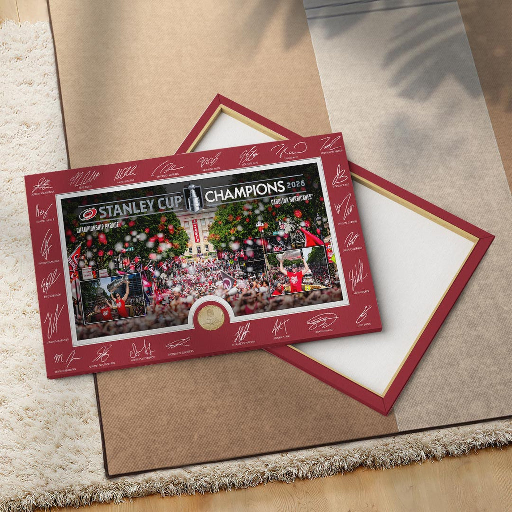 Carolina Hurricanes 2026 Stanley Cup Champions Rectangle Canvas With Inner Frame – HOATT19084