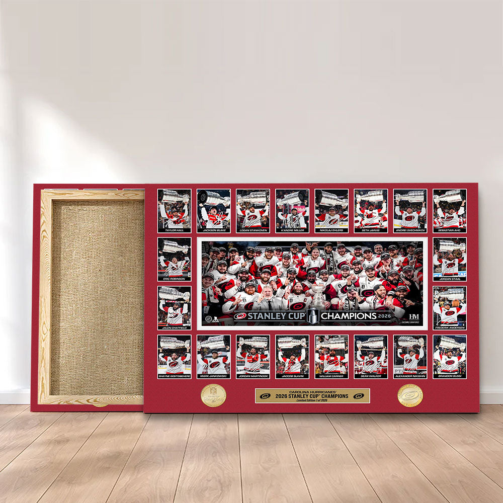 Carolina Hurricanes Stanley Cup Champions 2026 Rectangle Canvas With Inner Frame – TANTN23729