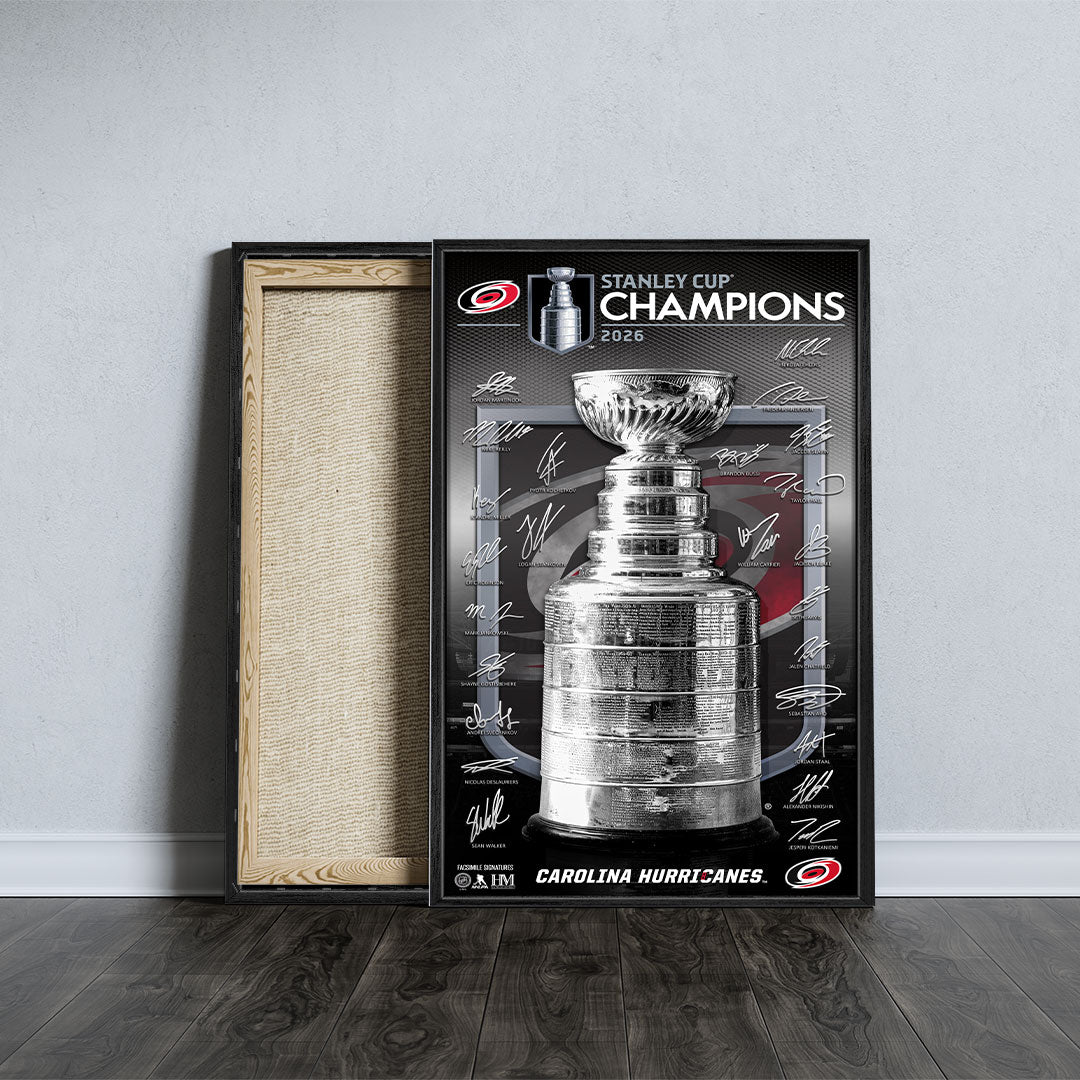 Carolina Hurricanes Stanley Cup Champions 2026 Rectangle Canvas With Inner Frame – TANTN23730
