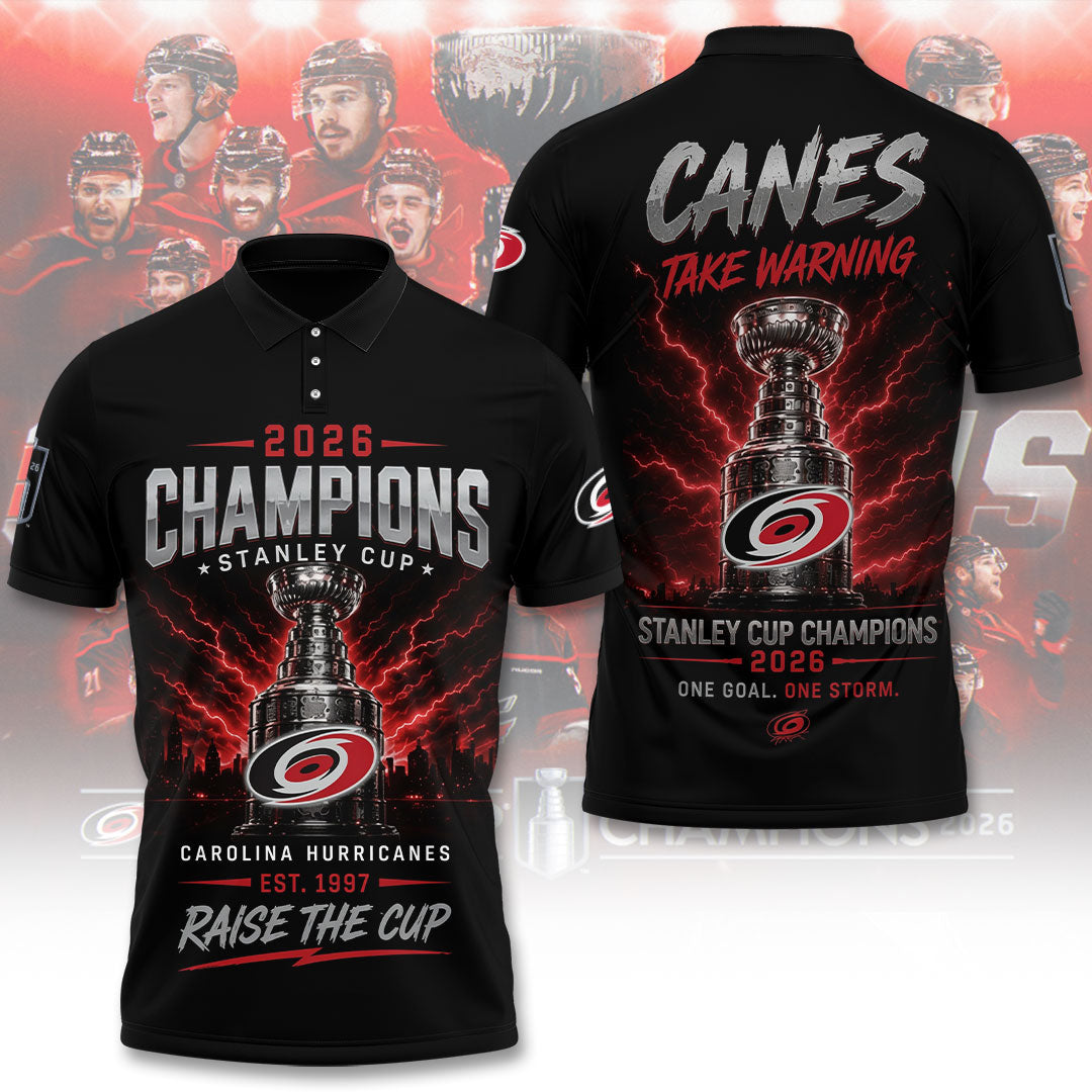 Carolina Hurricanes Stanley Cup Champions 2026 3D Apparel – TANTN23738