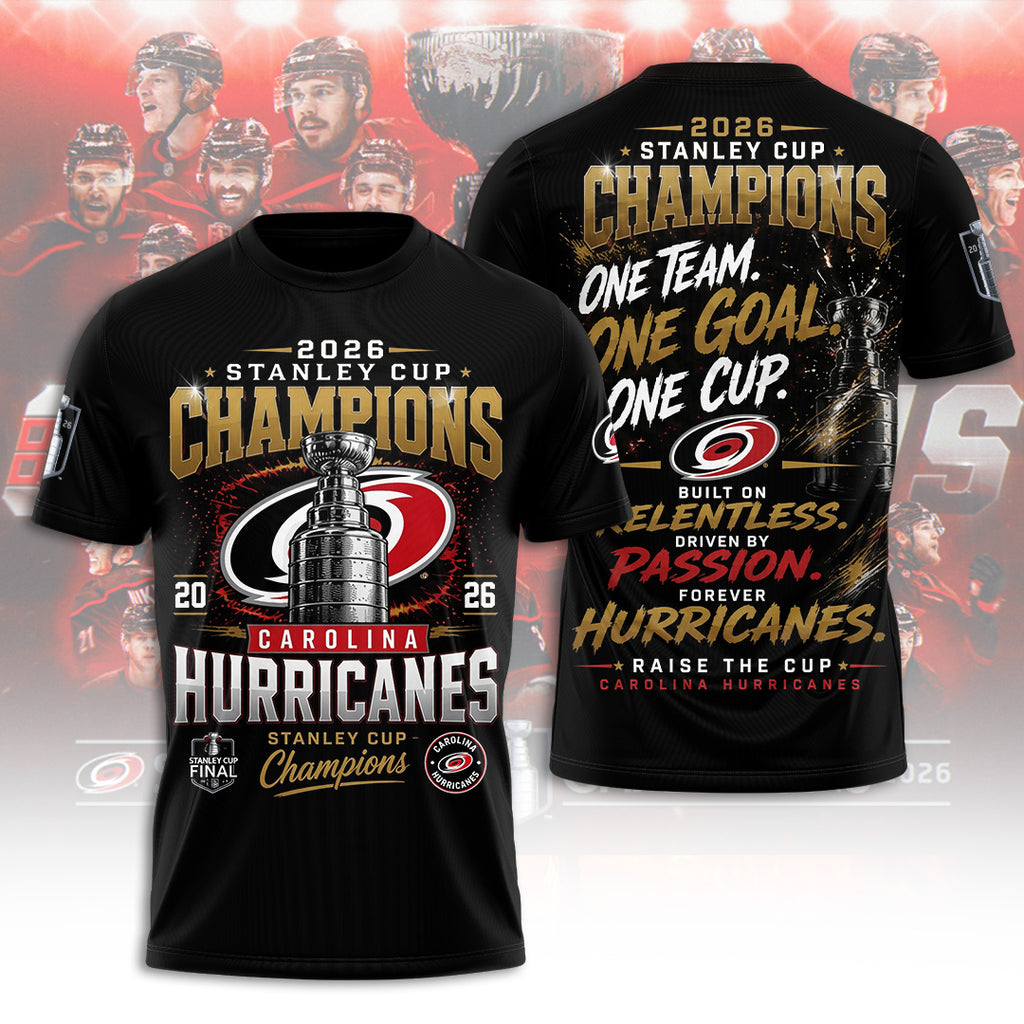 Carolina Hurricanes Stanley Cup Champions 2026 3D Apparel – TANTN23740