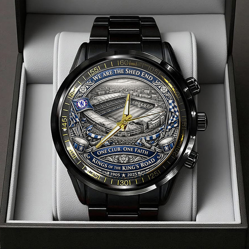 Chelsea FC 120th Anniversary Black Stainless Steel Watch – TANTN20240