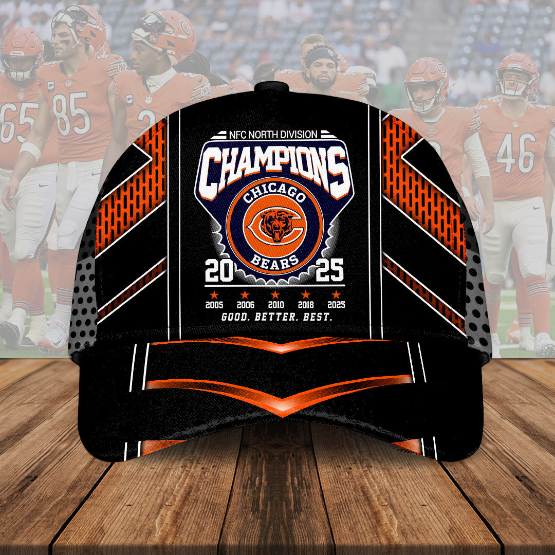 Chicago Bears 2025 NFC North Champions Classic Cap – HOATT15465