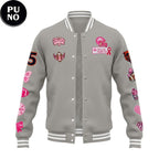 Chicago Bears 2026 Real Bears Fans Wear Pink Baseball Jacket