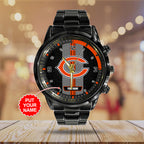 Personalized Chicago Bears Black Stainless Steel Watch – TANTN16009