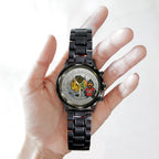 Chicago Blackhawks 100th Anniversary 2026 Black Stainless Steel Watch – TANTN16099