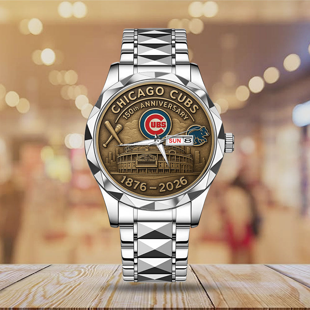 Chicago Cubs 150th Anniversary 2025 Alloy Luxury Quartz Watch – TANTN16491