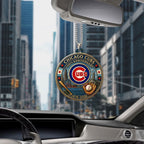 Chicago Cubs 150th Anniversary Custom Shape 2-sided Acrylic Car Ornament – HOATT13527