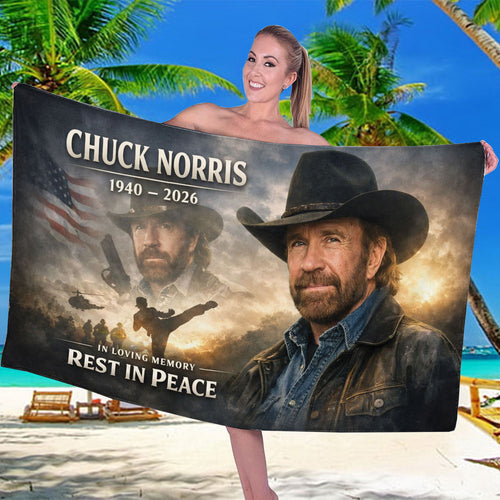 Chuck Norris Rectangle Beach Towel – TMTHU4654