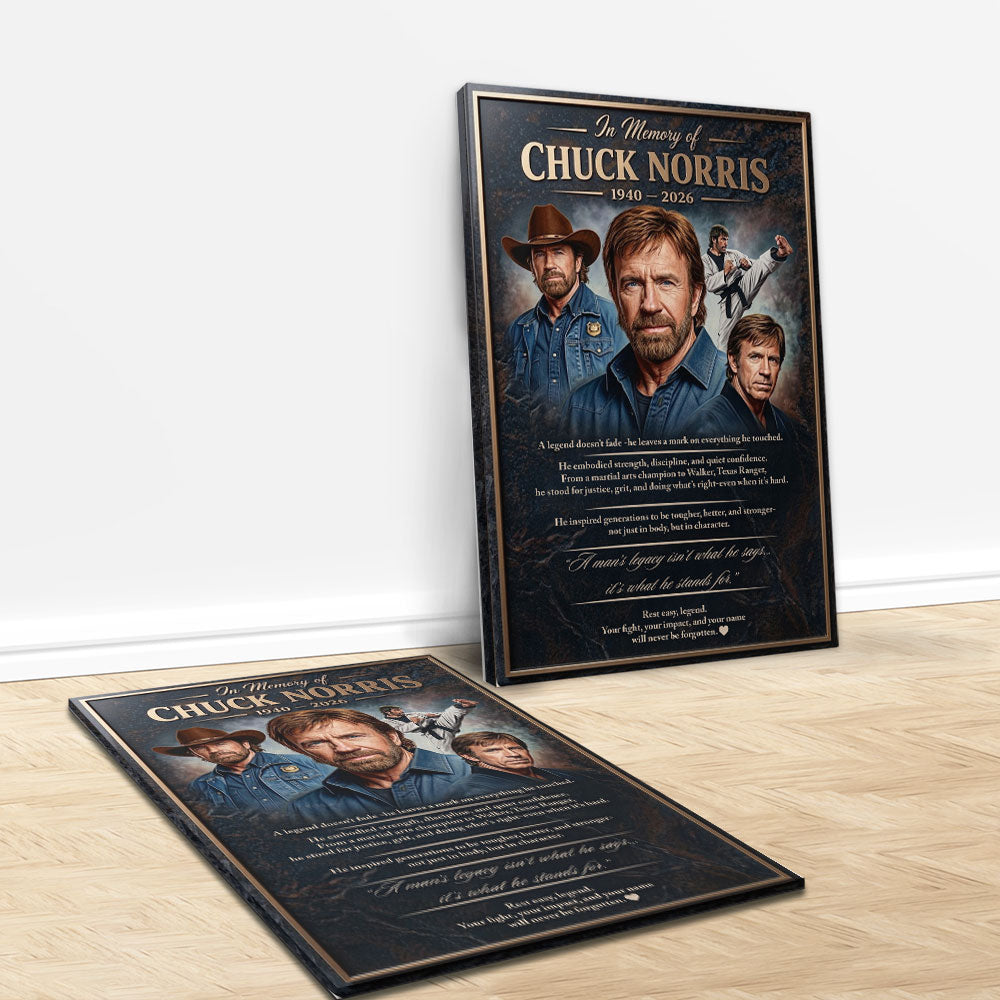 Chuck Norris Rectangle Canvas With Inner Frame – TMTHU4659